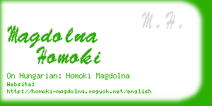 magdolna homoki business card